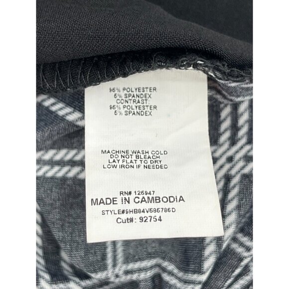 NWT Ava & Grace Women's Black Plaid 3/4 Sleeve Layered Top Blouse Size PS - Picture 8 of 11